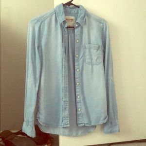 Denim collared shirt